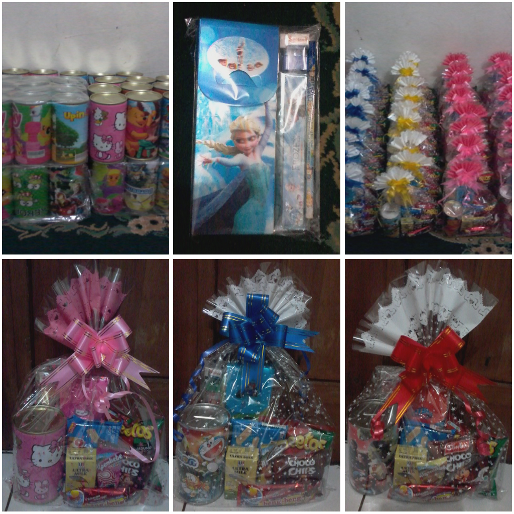 Souvenir ultah anak celengan + stationeryset+snack