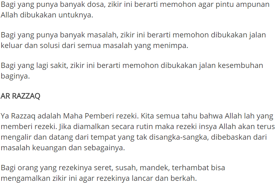 Ya Fattah Ya Razzaq Zikir Pembuka Pintu Rezeki Jodoh Dan Pintu Keampunan Info Viral