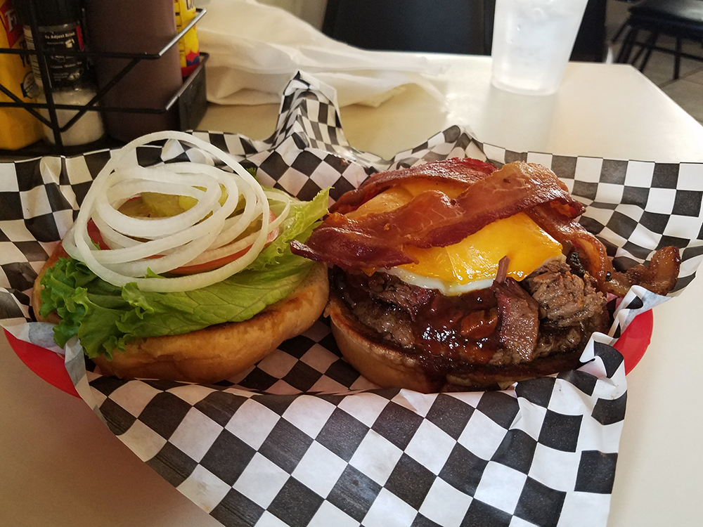 Golden Texas Burger at Elwood’s Shack
