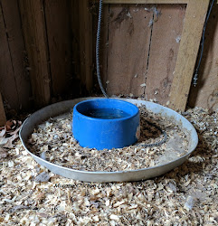 coop chicken dry floor keep pan under water winter keeping heat waterer chickens cold bowl warm