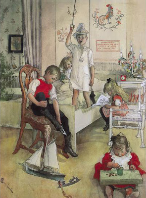 Carl-Larsson-Children-Painting