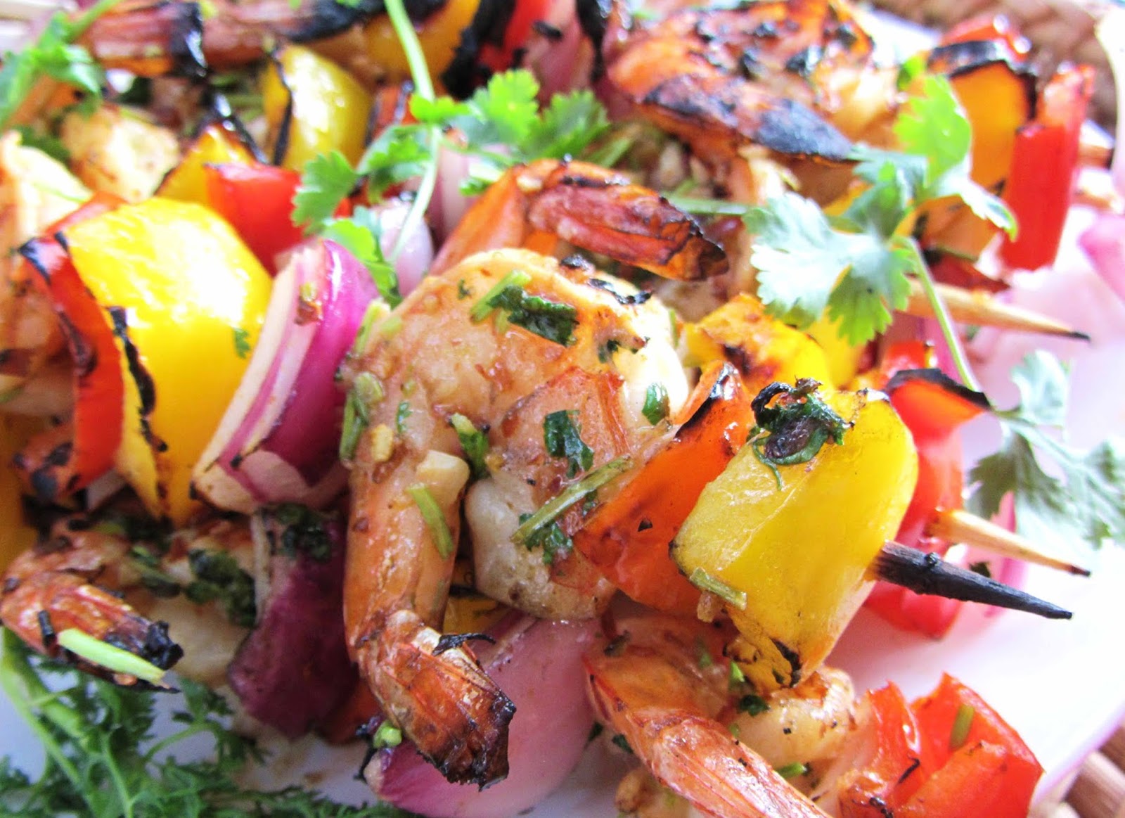 Mexican shrimp kabobs