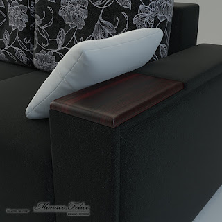 Предметная визуализация. 3D модель дивана. Студия дизайна Monaco Felice.