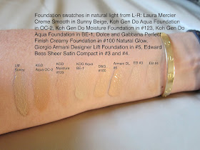 armani designer lift foundation swatches