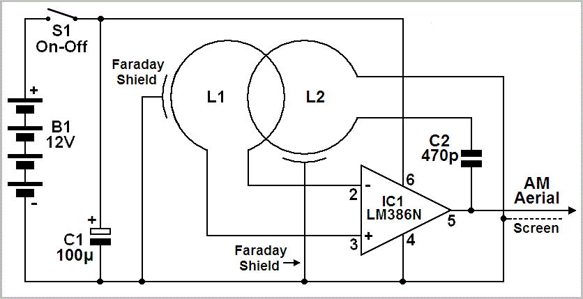 Build a Metal Detectors CCO schematic Diagram | Electronic Circuits Diagram