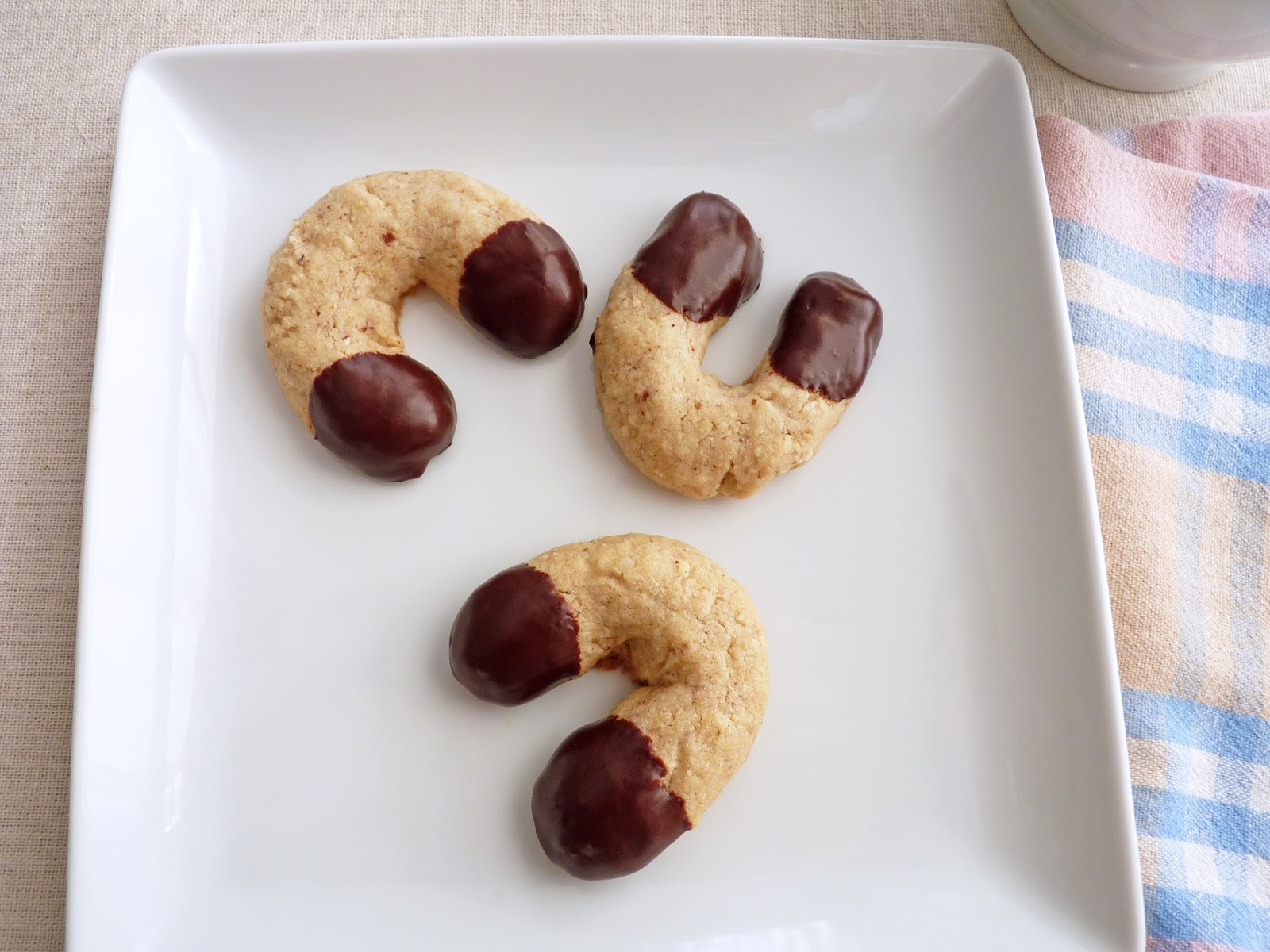 pastry studio Chocolate Dipped Almond Horseshoe Cookies