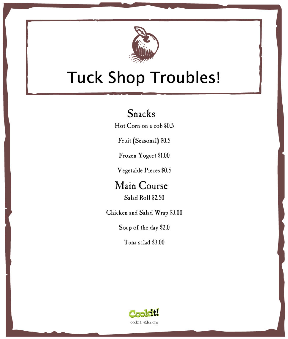 How to run a tuck shop picture