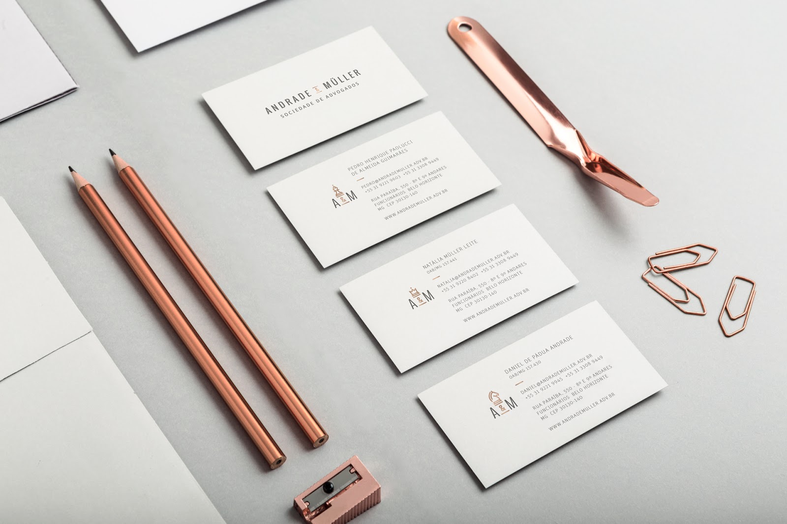 Good design makes me happy Andrade & Muller Brand Identity