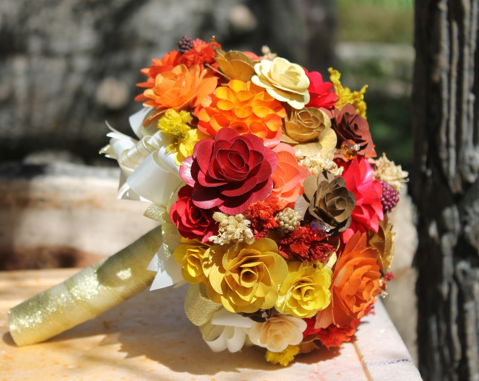 wholesale wedding bouquets made of wooden flowers reduce how to make paper flower cones