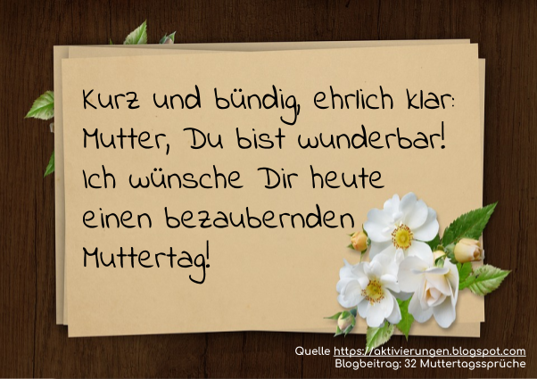 32 Sprüche zum Muttertag