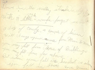Joanne Palmer Stainback in autograph book belonging to Mary Davis Slade 1940-41