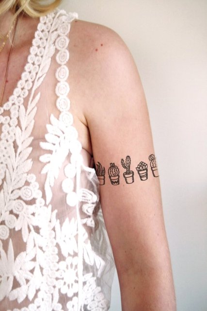 Tatuagens de cactos para as meninas Tatuagens de cactos para as meninas