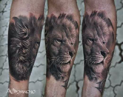 tatuaje de leon