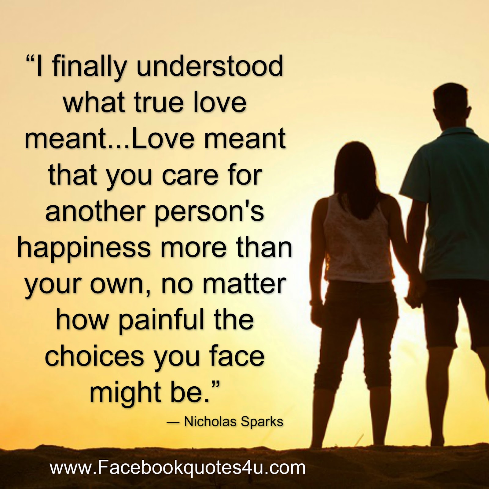 Mesmerizing Quotes I finally understood what true love meant. 