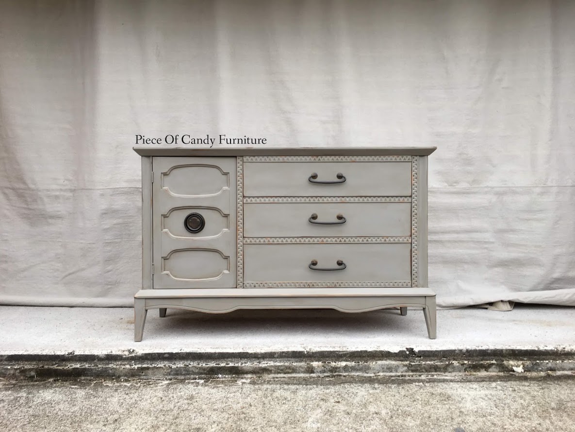 Piece Of Candy Furniture Mid Century Dresser In French Linen