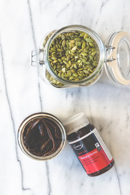 Milk and Honey Cacao and Pumpkin Seed Energy Balls