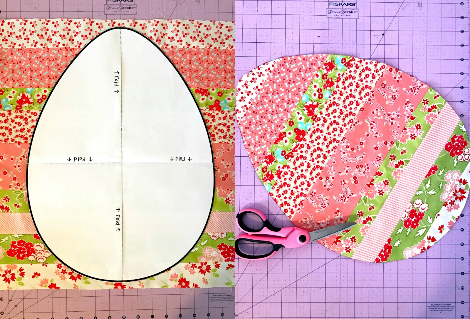 A Thread of Red Easter Egg Placemat Tutorial