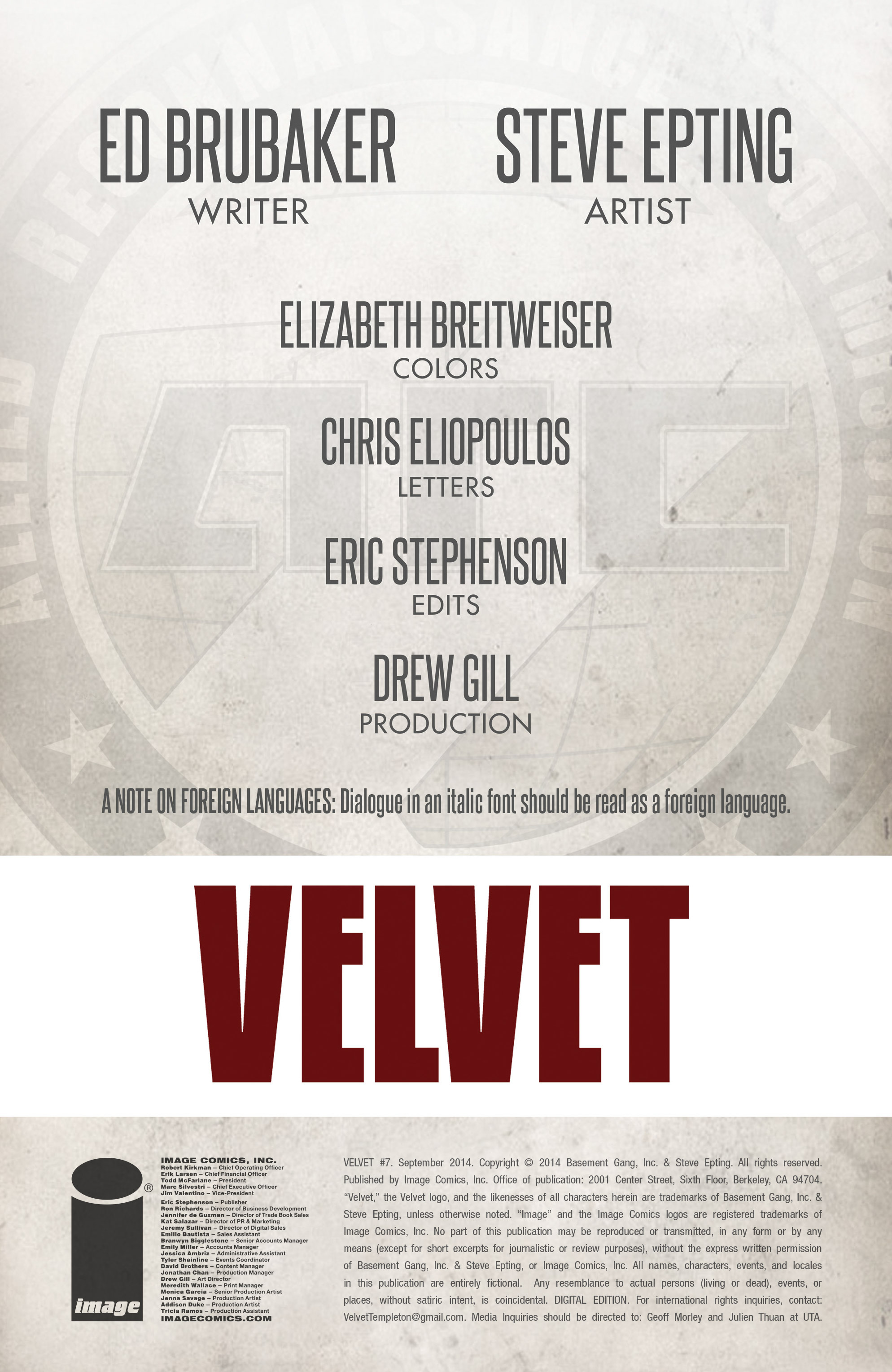 Read online Velvet comic -  Issue #7 - 2