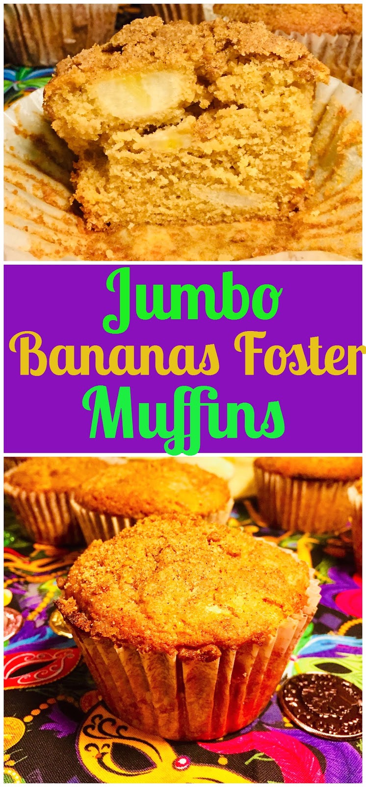 Jumbo Bananas Foster Muffins