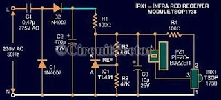 Circuit Diagram of Remote Control Tester - Electronic Circuit