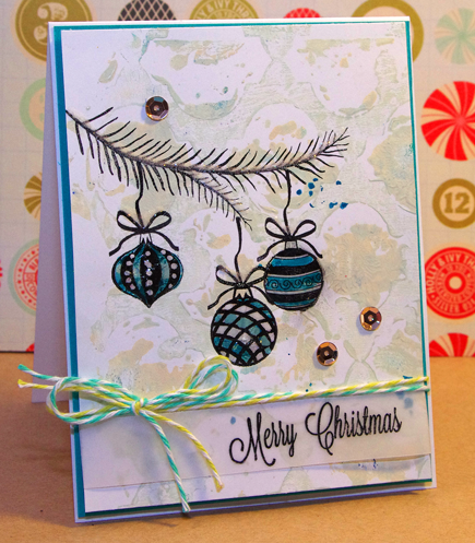 Gelli Print Christmas Cards - Tobi Crawford ink