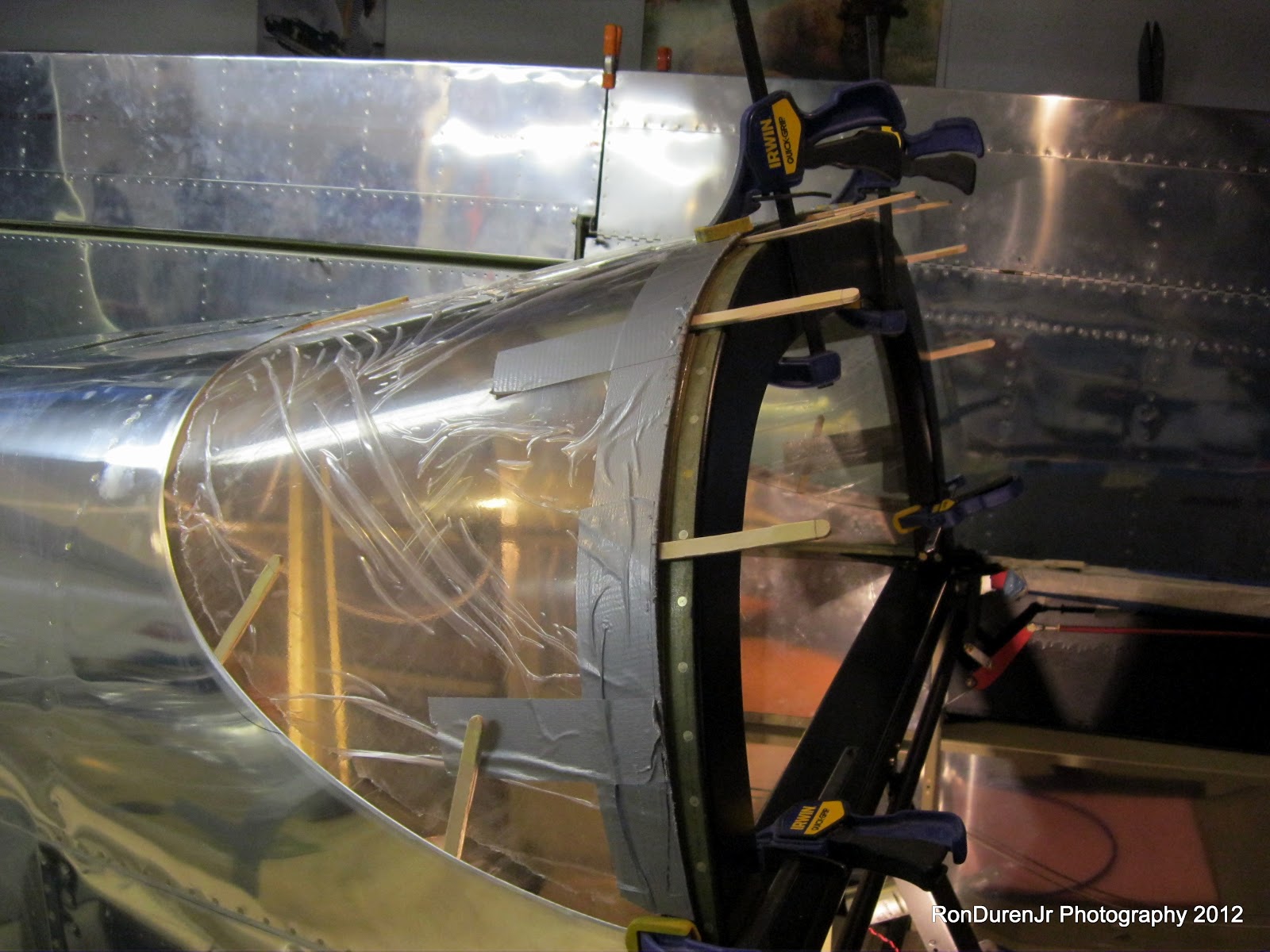 Ron's RV7 Factory Rear Canopy Prep HOBBS 1168.5 hrs