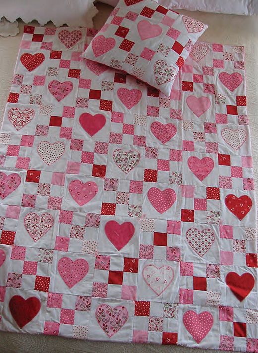 Heart Quillow and Companion Pillow Project designed by Ariel LaCoste of Pellon Projects.