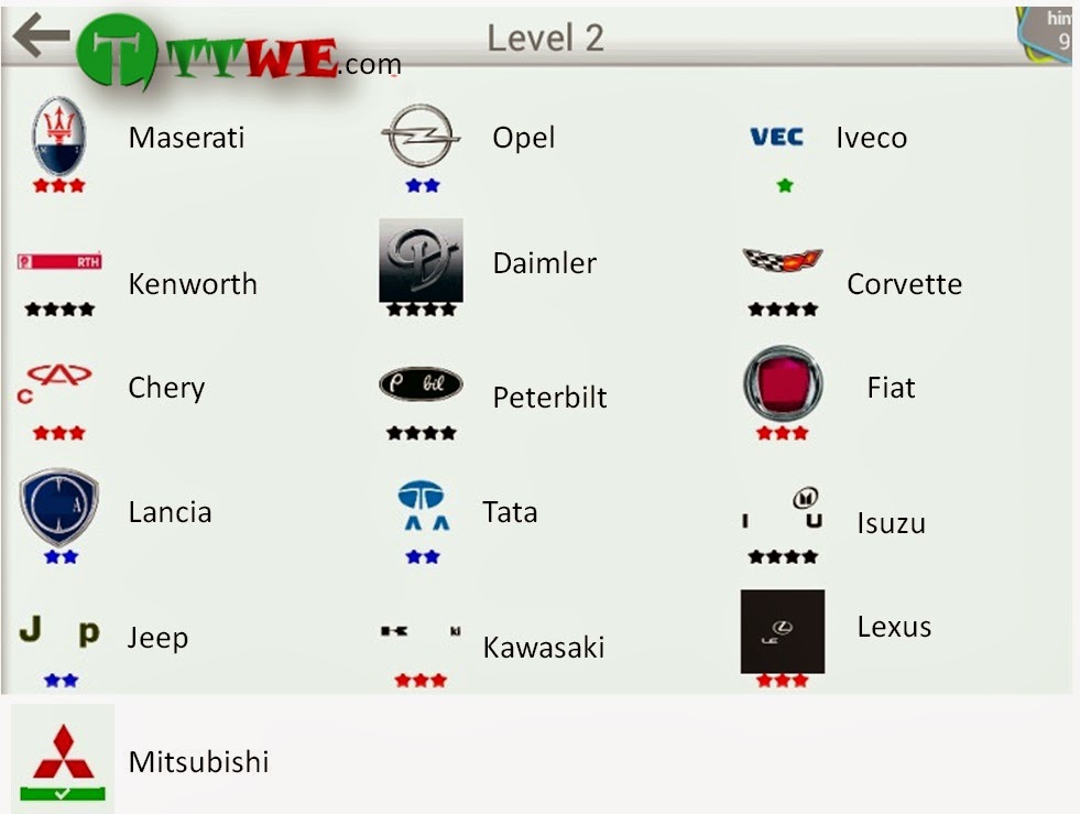 Car Logos Quiz Answers Car Logos Quiz Answers