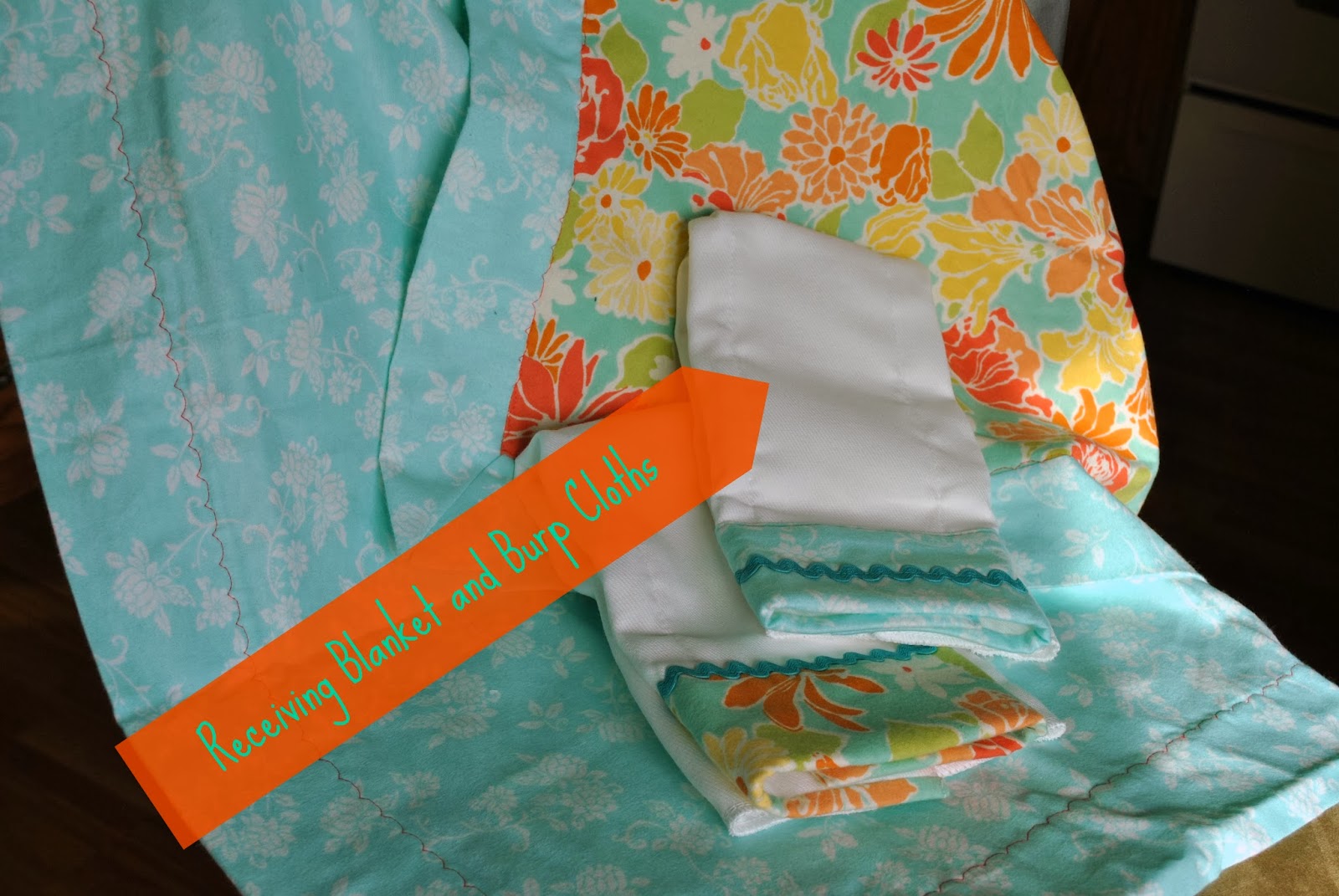 kiki b. omi designs Baby Gift Blanket and Burp Cloths