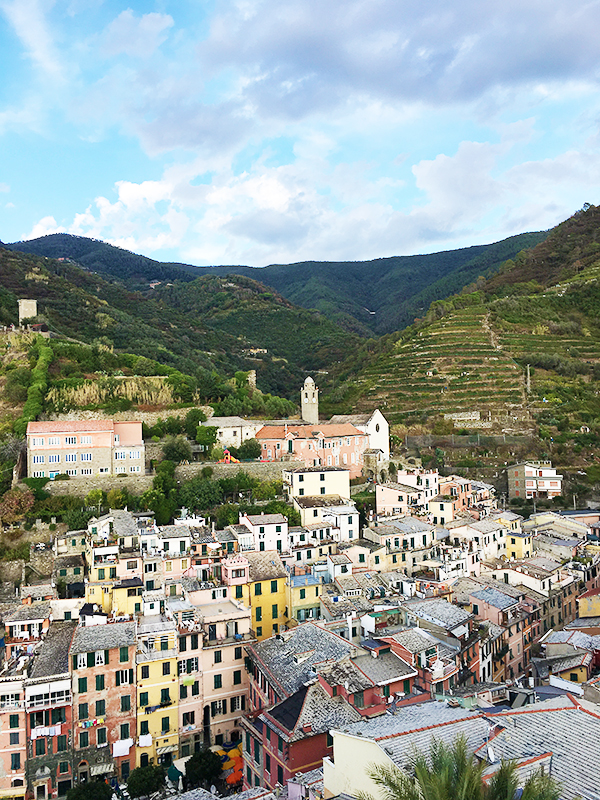 View from the top of the tower in Vernazza, Cinque Terre, Italy