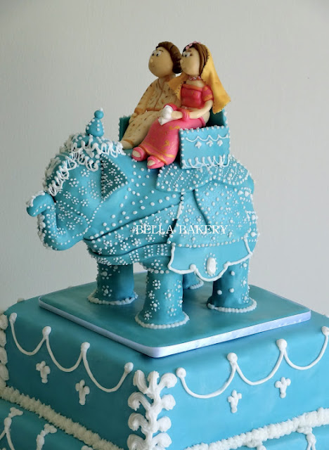 Indian Style Elephant Wedding Cake