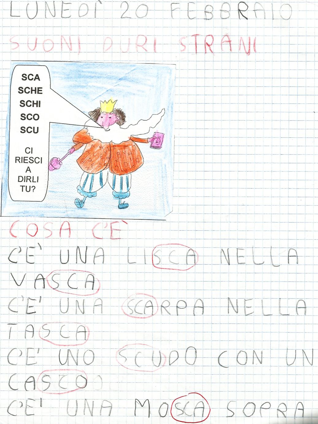 Sca Sco Scu Schi Sche Classe Seconda