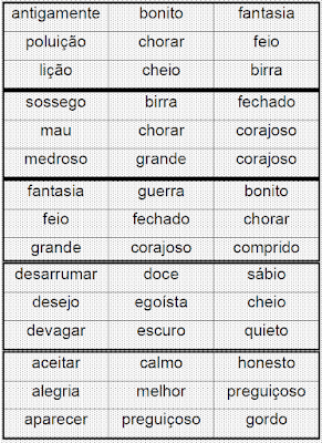 Cartelas BINGO SINÔNIMOS para recortar 3 Cartelas BINGO SINÔNIMOS para recortar 3