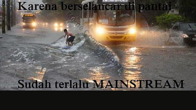 Lucu... Guyonan Lewat Meme Nyinyir, Banjir Jakarta