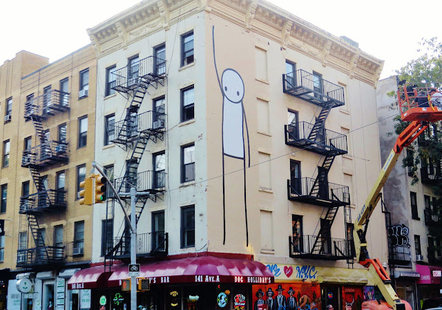 Street Art By British Artist Stik In New York City, USA. 2