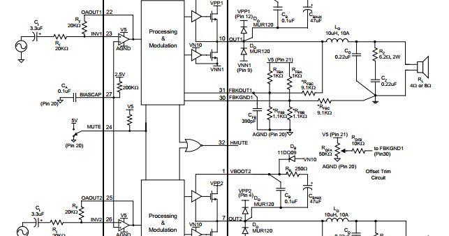 45w Audio Amplifier Circuit Using Stk055