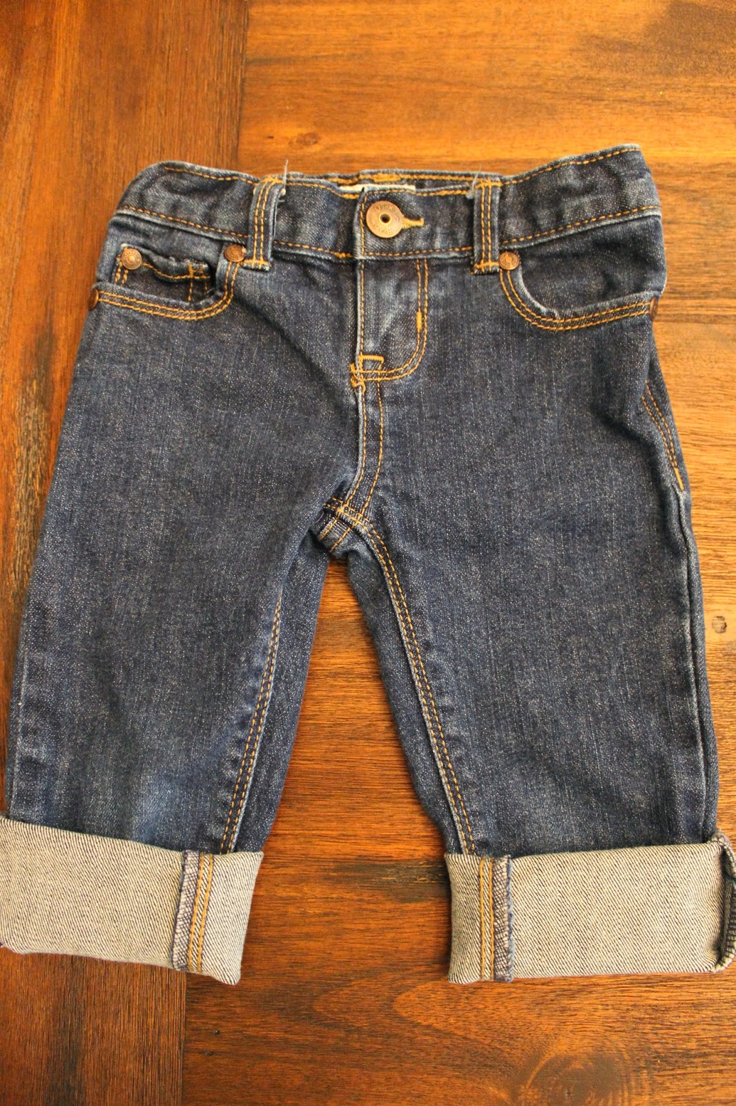Domesticated Diva DIY Distressed Baby Jeans