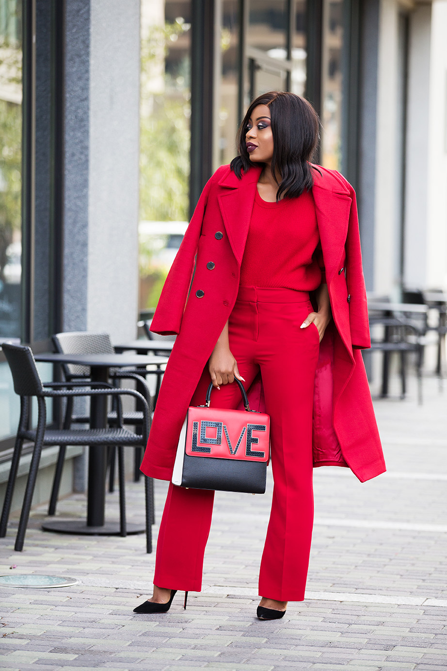red on red, monochromatic look, www.jadore-fashion.com