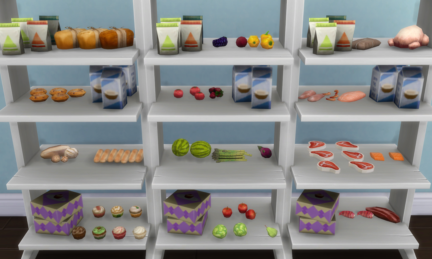 The SIMS 4 полки витрины