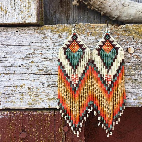 Jessica Agnew's hand beaded earrings