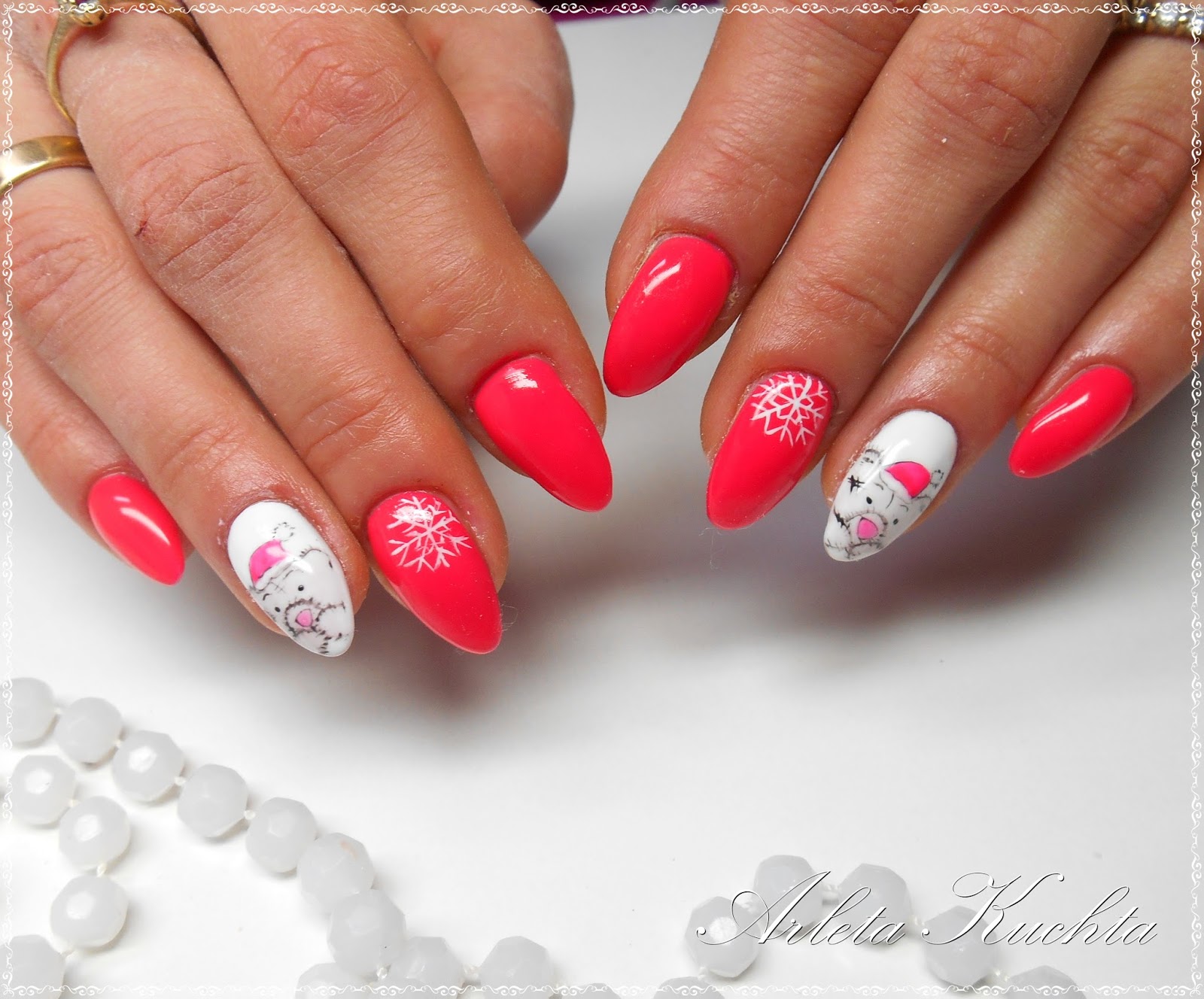 Studio stylizacji paznokci Butterfly: Świąteczne misiaczki