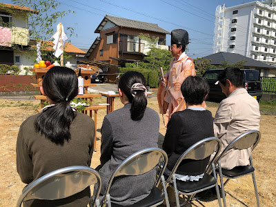 自然素材の平屋の家　三重県鈴鹿市　地鎮祭