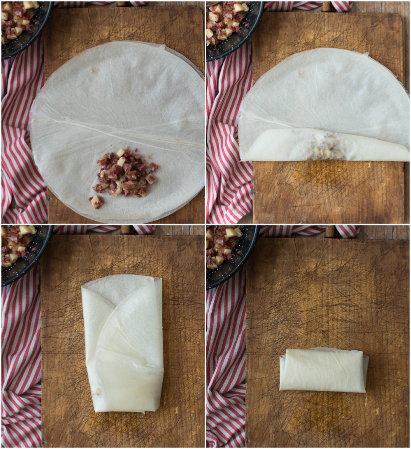 rollitos ed pato y pera