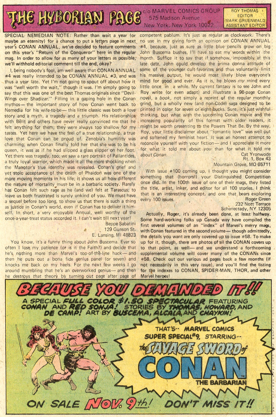 Conan the Barbarian (1970) Issue #95 #107 - English 20