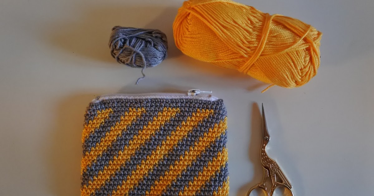 ... ite!: Zipper Down Pouch - how to crochet a pouch from the zipper down