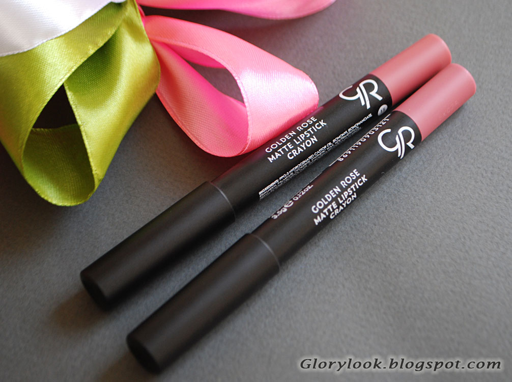 GLORYlook: Помада Matte Crayon от Golden Rose в оттенках 12 и 13