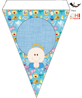 Angel para Niños: Imprimibles Gratis para Fiestas. Para banderines de Angel para Niños.