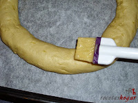 Roscón de Reyes de Trufa-masa roscón-pintando roscón
