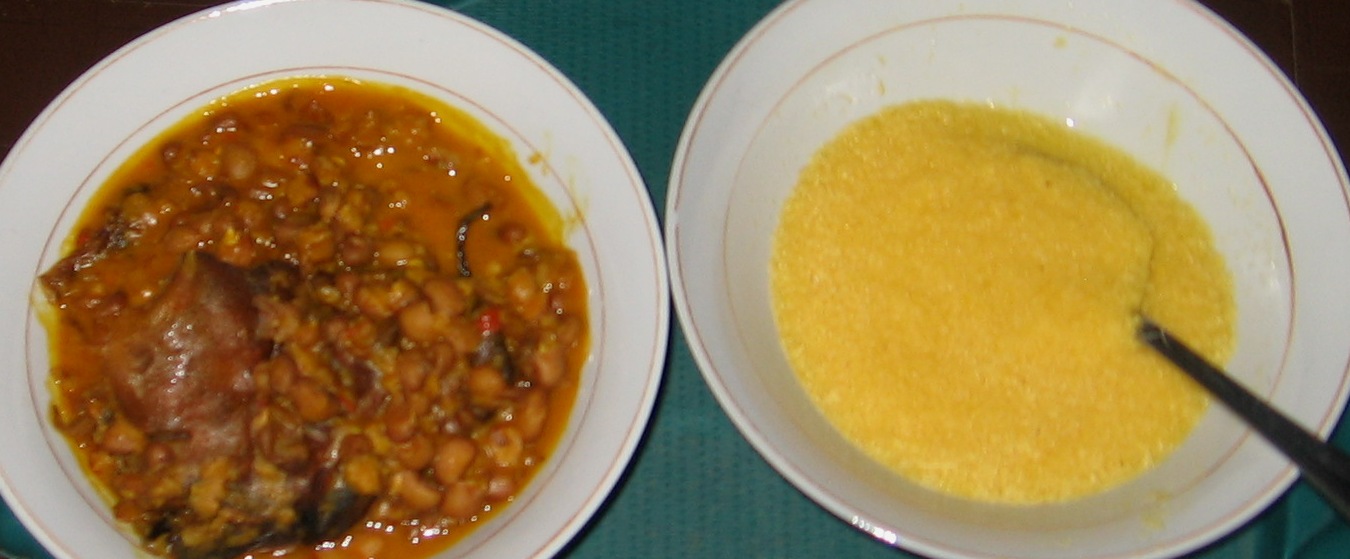 How To Cook Beans With Fish Head, Eat With Sweet Garri