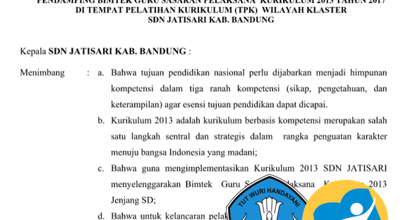 Contoh Sk Panitia Bimtek IlmuSosial.id
